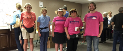 Pamela Powers Hannley & volunteers