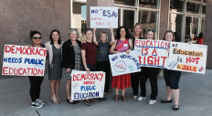 Reps. Isela Blanc, Pamela Powers Hannley, and Rep. Kelli Butler