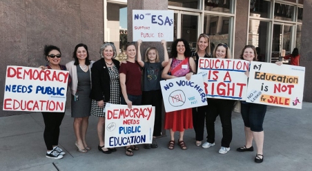 Reps. Isela Blanc, Pamela Powers Hannley, and Rep. Kelli Butler
