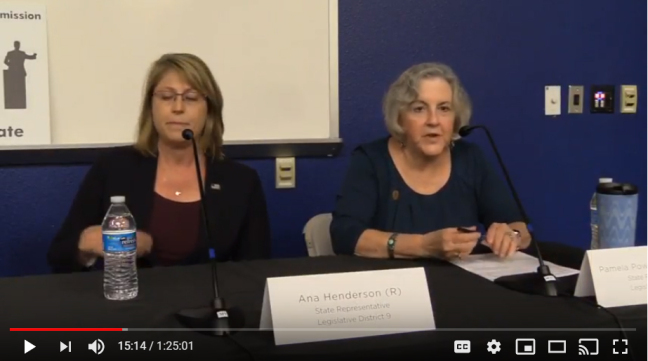 Ana Henderson and Rep. Pamela Powers Hannley